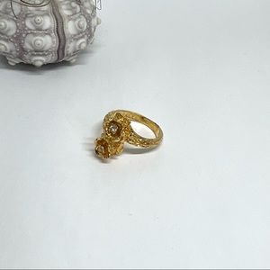 Gold Plated Rose Ring! 18K HGE